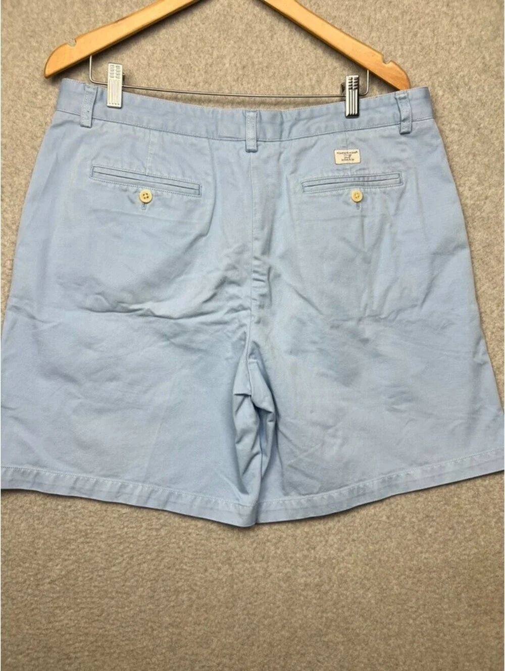 Vineyard Vines Breaker Shorts Mens 36 Light Blue Chino Preppy Coastal Old Money